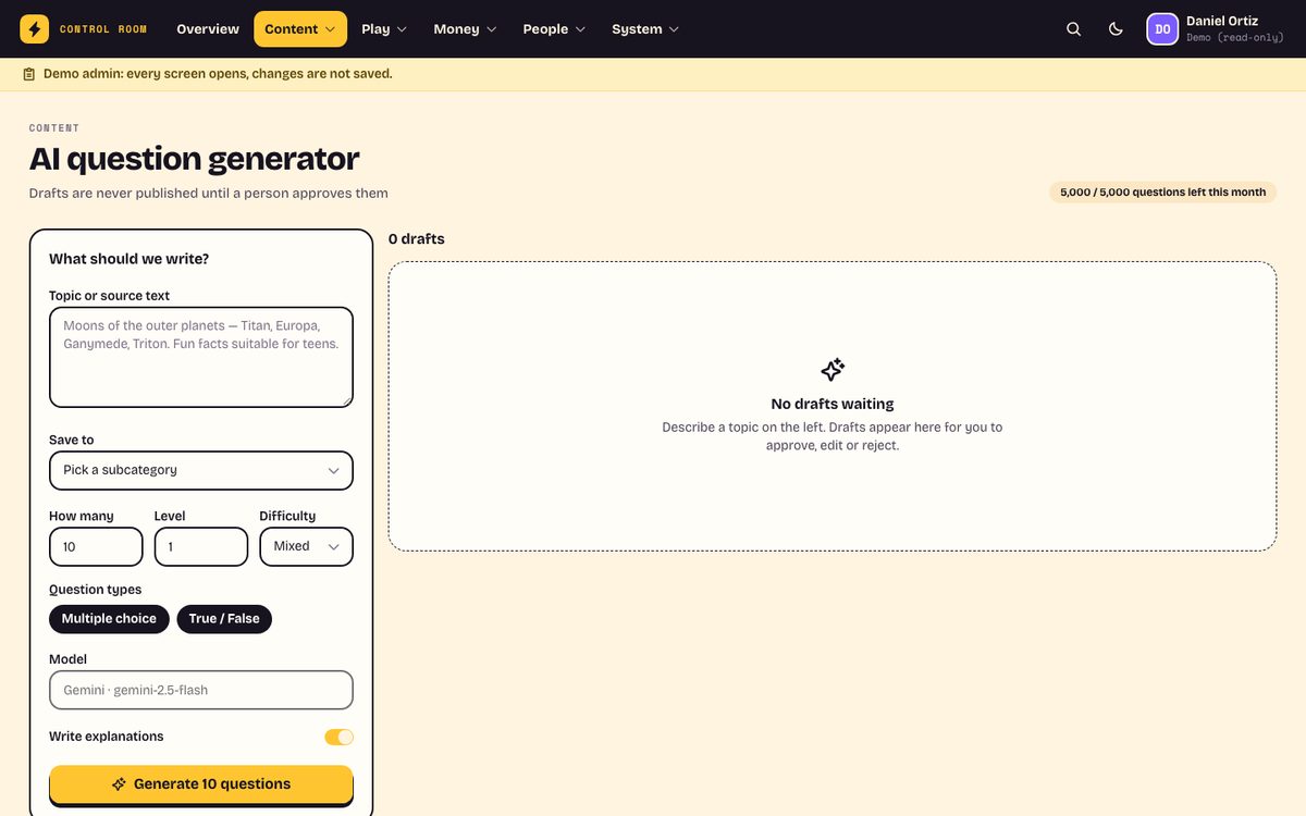 AI question generator