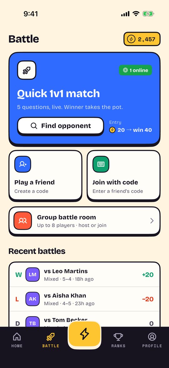 Battle tab