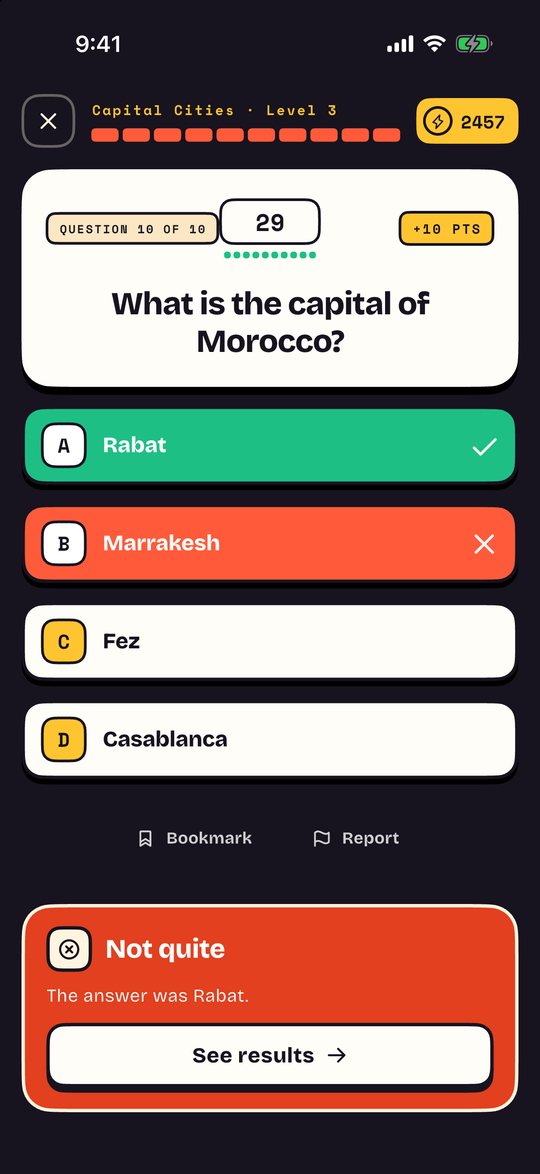 Answer feedback